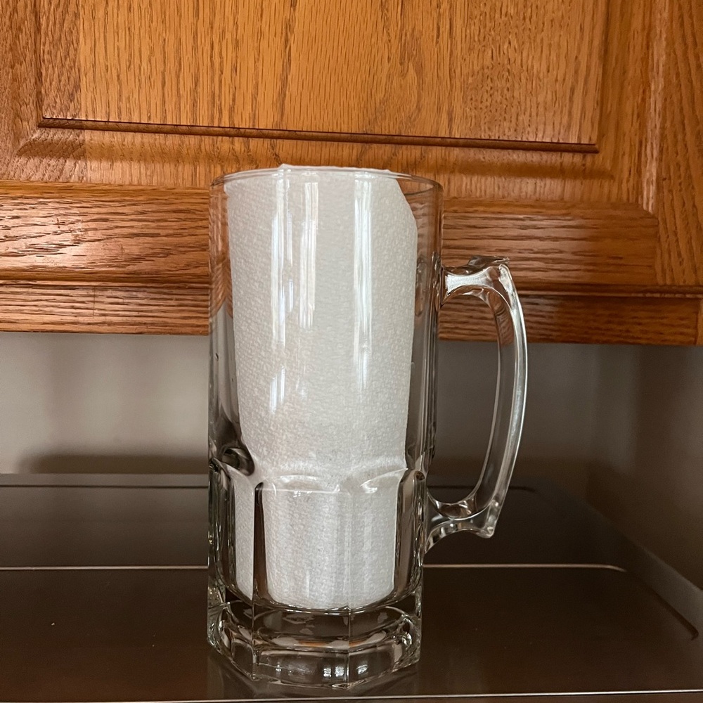 Crystal Clear Glass Beer Mug 24 Ounces